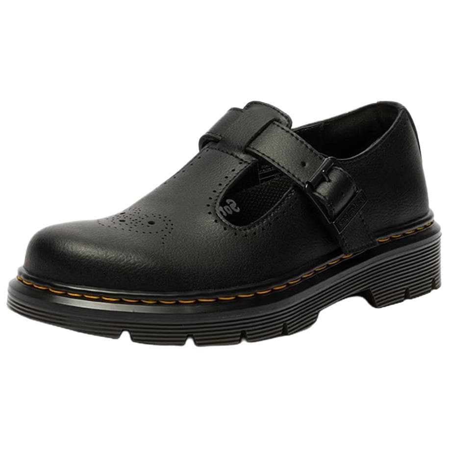Dr.Martens Повседневные кожаные туфли Mary Jane женские черные с платформой - изображение 2