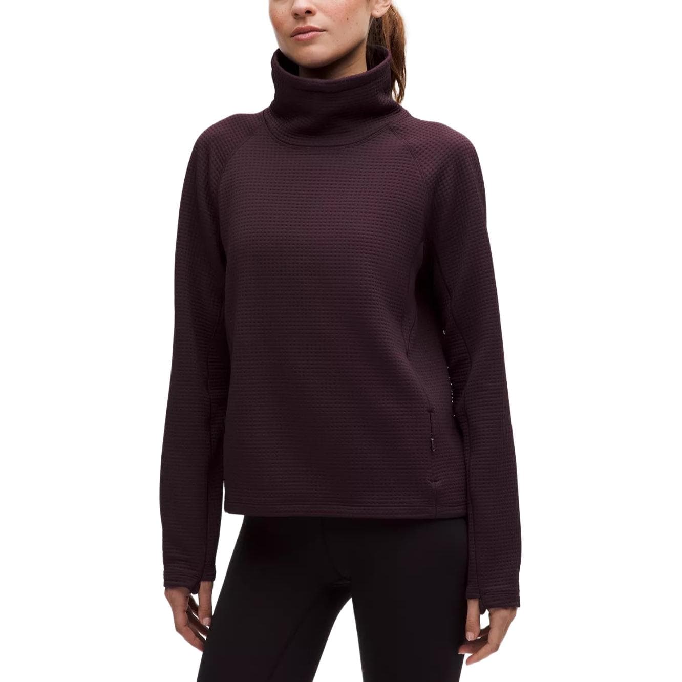 Кофта lululemon Waffle-Knit Funnel-Neck Long-Sleeve Shirt - изображение 1