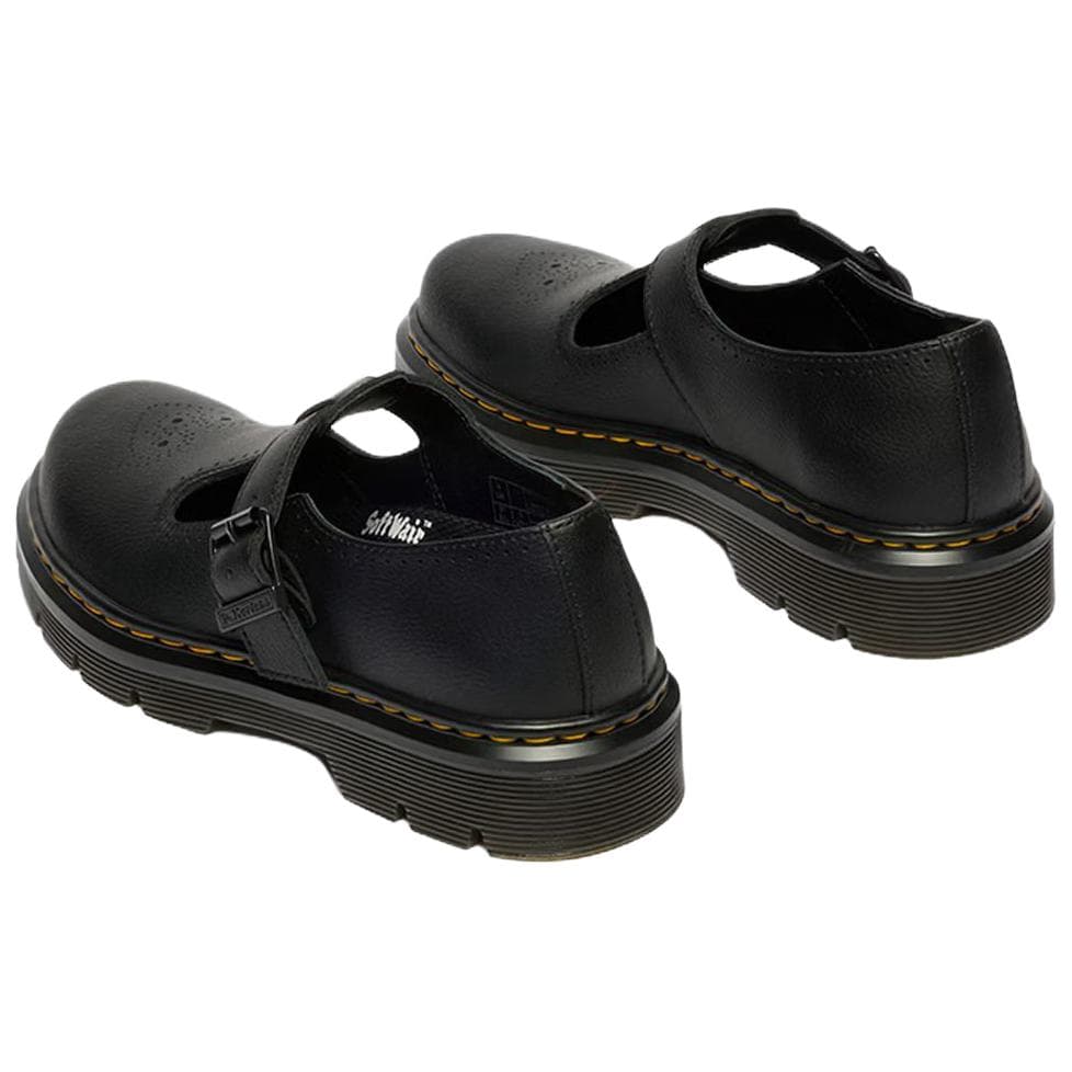 Dr.Martens Повседневные кожаные туфли Mary Jane женские черные с платформой - изображение 4