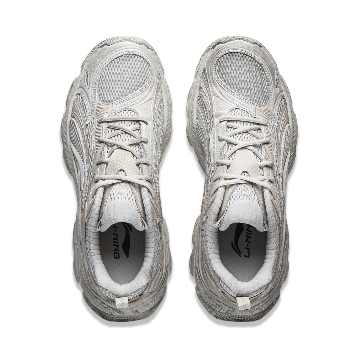 Кроссовки Li NING STARLIT L2K Low Топ Повседневная обувь Мужской Бело-серый - изображение 4