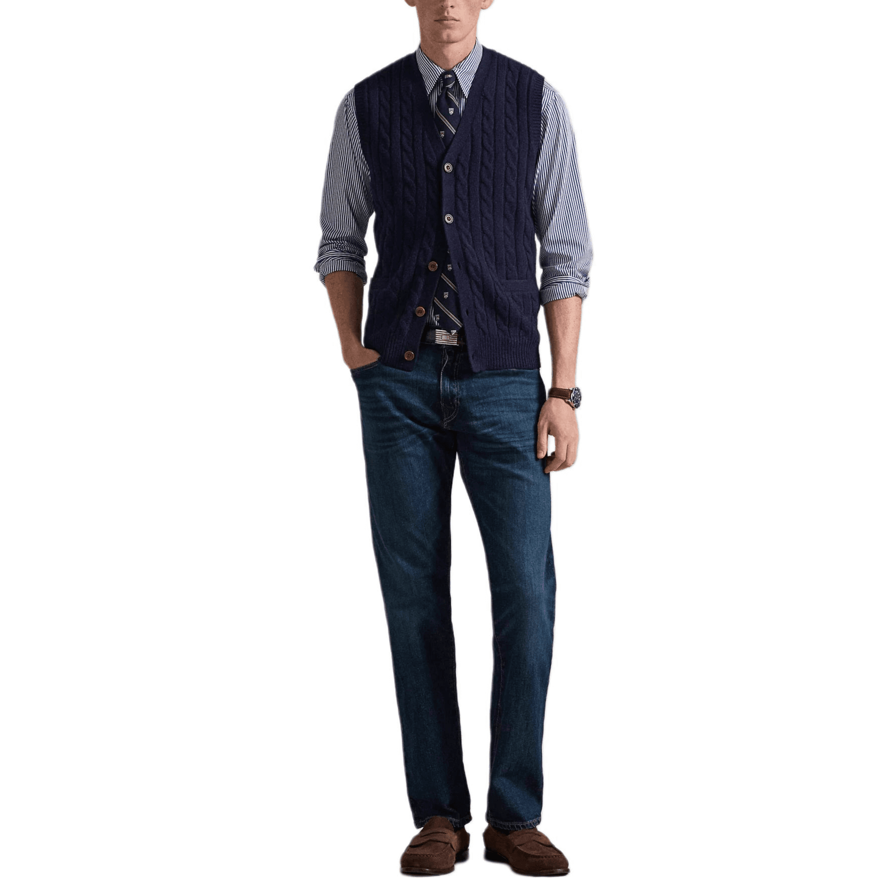 Жилет Polo Ralph Lauren FW25 Жилет Стандартный размер Мужской Hunter Морской синий - изображение 2