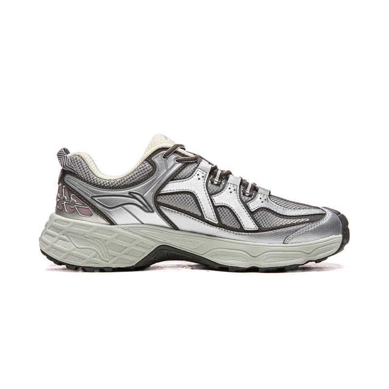 Кроссовки Li NING Outdoor Counterflow Linying Комфортная поддержка Oтскок Low Топ Походная обувь Унисекс Серебристо-серый - изображение 2