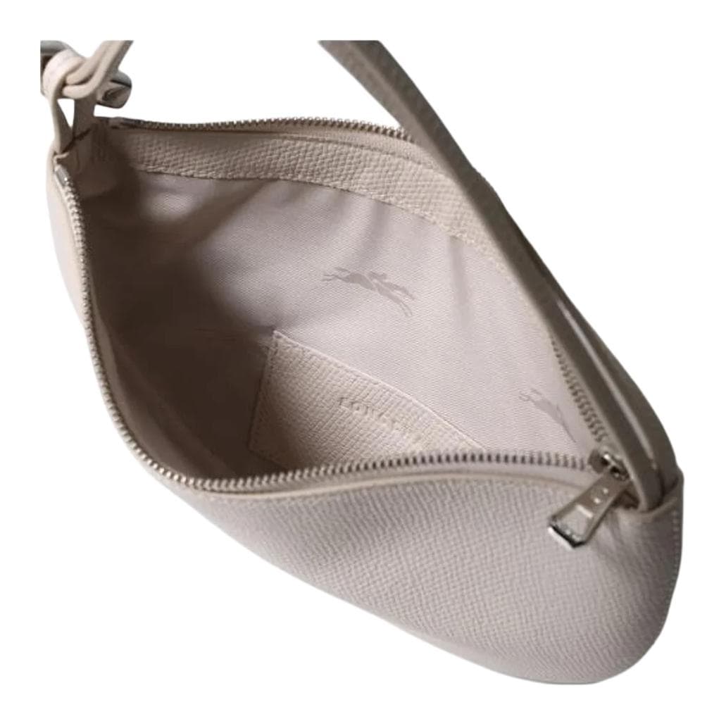 Сумка LONGCHAMP Le Roseau Сумка из коровьей кожи Маленькая Женская Цвет слоновой кости - изображение 3