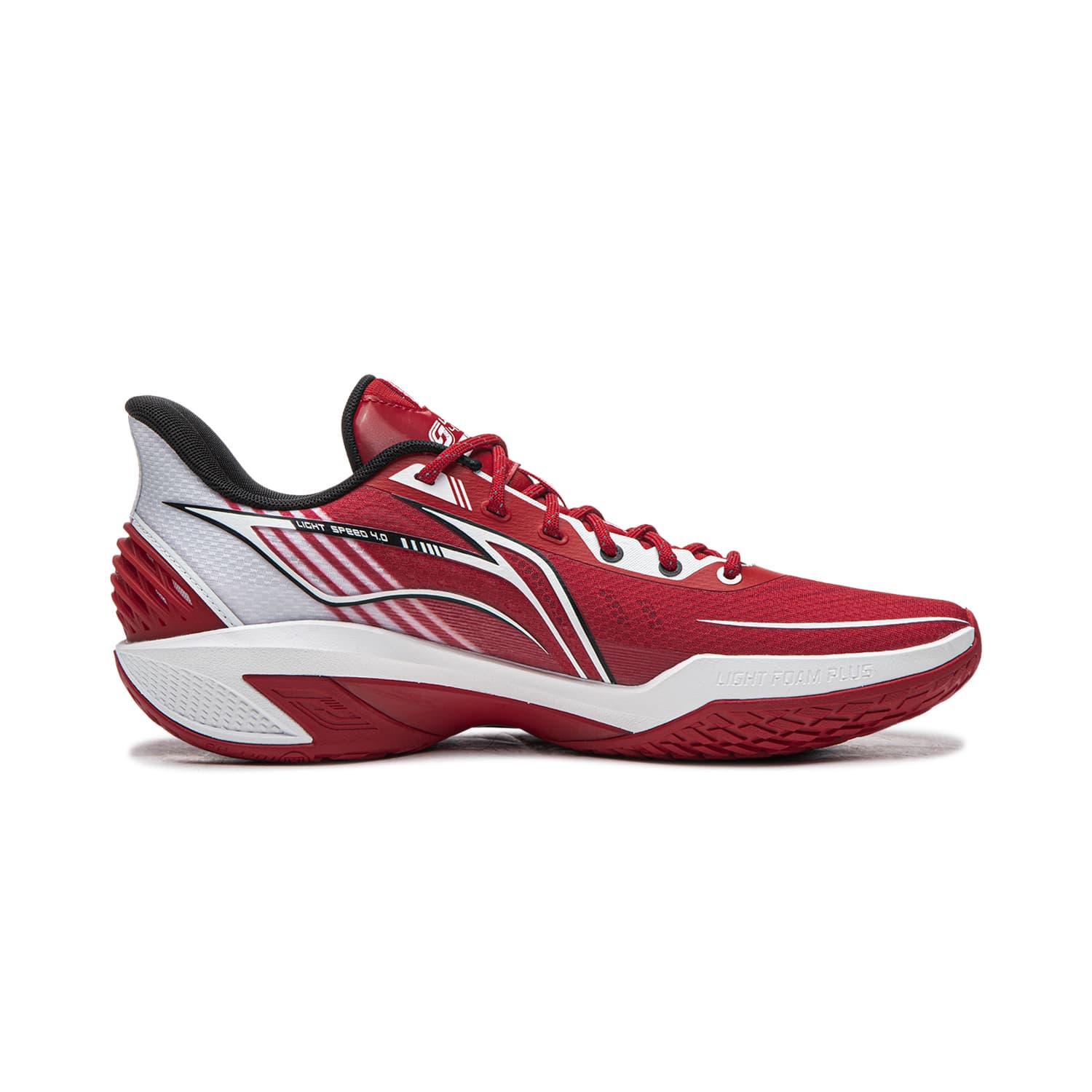 Кроссовки для баскетбола Li-Ning LINING Cloud 4 Адреналин устойчивость поддержка комфорт низкие баскетбольные кроссовки мужские красный белый - изображение 2