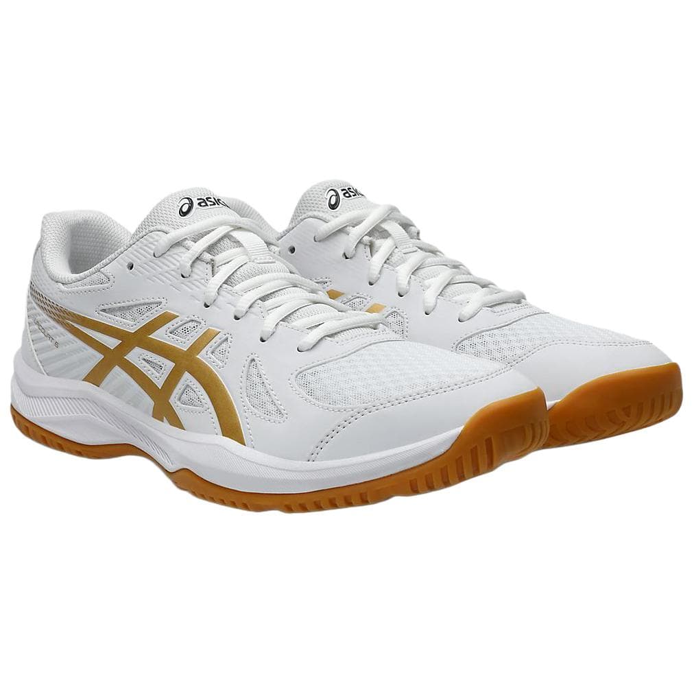 Кроссовки для спортзала Asics Износостойкие Дышащие Тренировочные Кроссовки Мужские Белый Золото - изображение 4