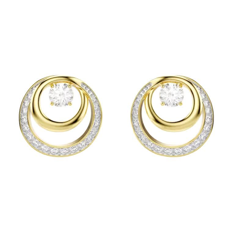 Серьги Swarovski Hyperbola Серьги-гвоздики с синтетическим кубическим цирконием Унисекс Белый - изображение 3