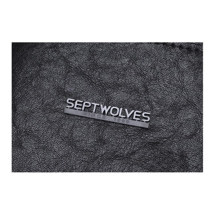 Нагрудная сумка SEPTWOLVES Сумка через плечо из коровьей кожи маленькая мужская черная - изображение 6