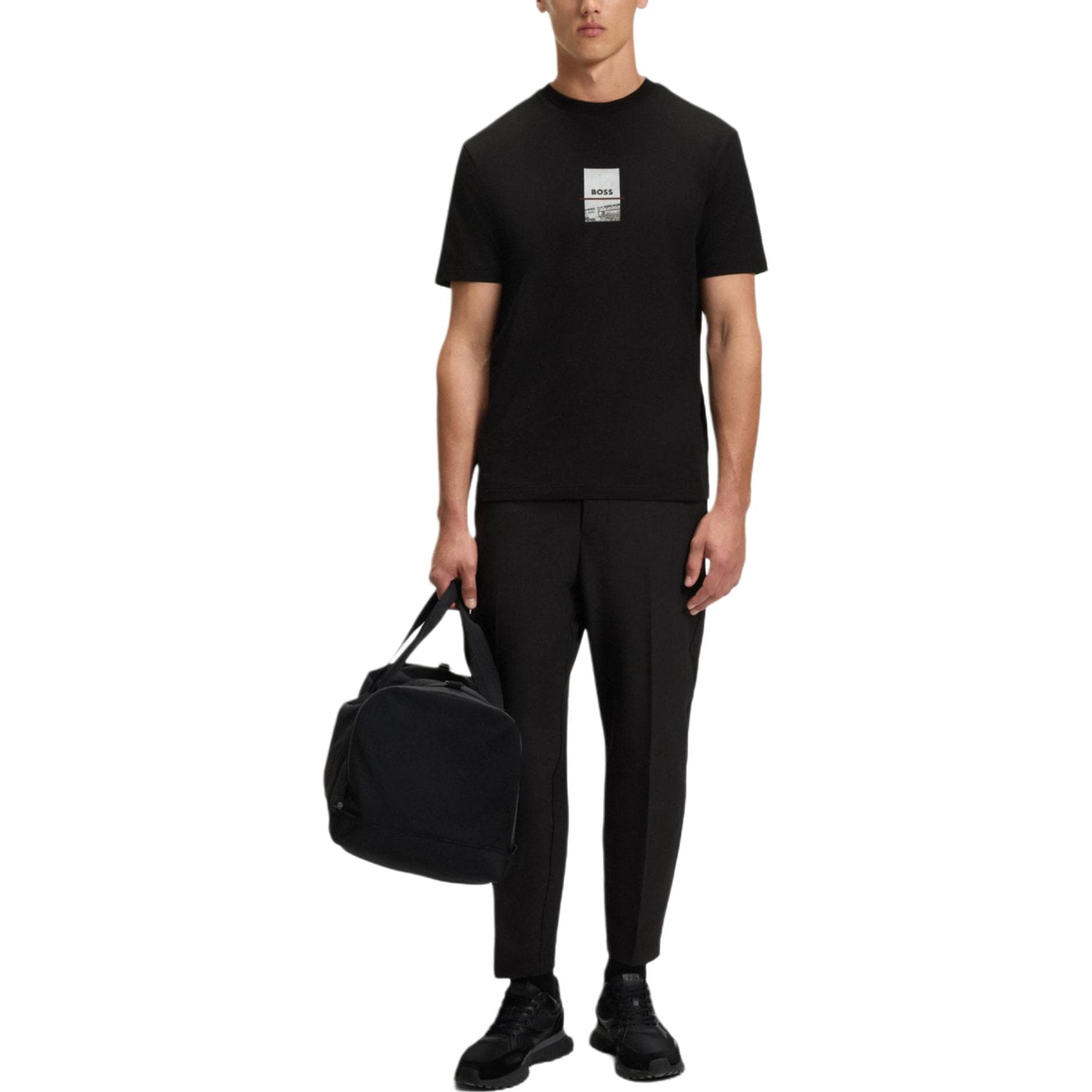 Футболка Hugo Boss Мужские Черные Рубашки - изображение 3