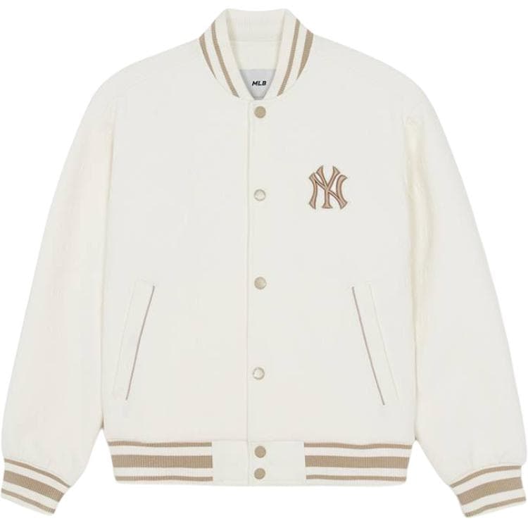Бомбер MLB New York Yankees Кремовые Унисекс Бейсбольные куртки - изображение 1