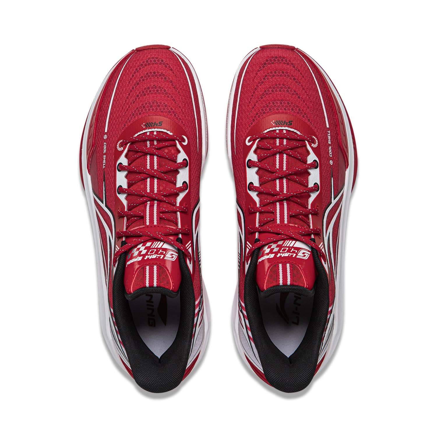 Кроссовки для баскетбола Li-Ning LINING Cloud 4 Адреналин устойчивость поддержка комфорт низкие баскетбольные кроссовки мужские красный белый - изображение 4