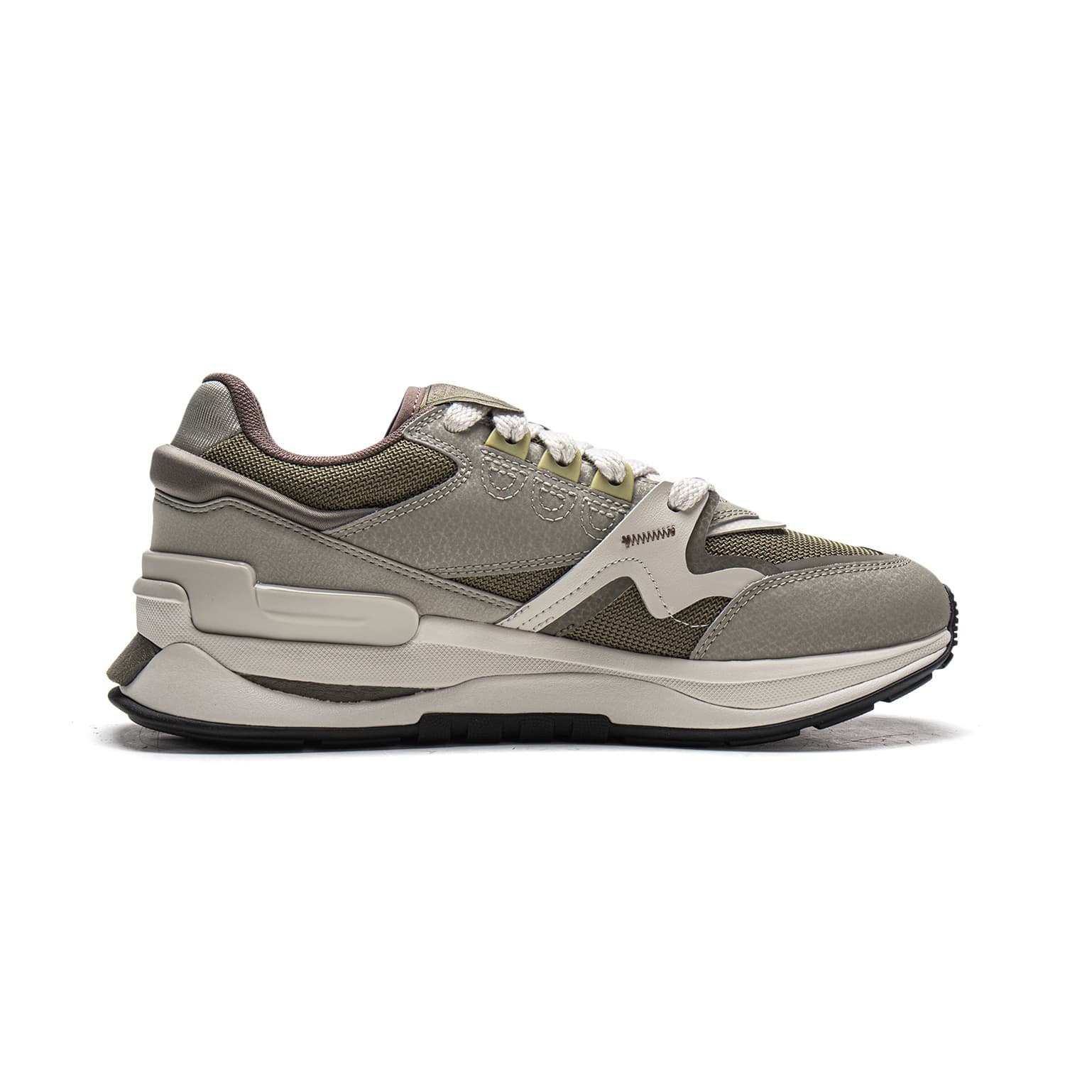 Кроссовки Li NING 001 Original Aspiration V2 Oтскок Low Топ Повседневная обувь Мужской Серо-зеленый - изображение 2