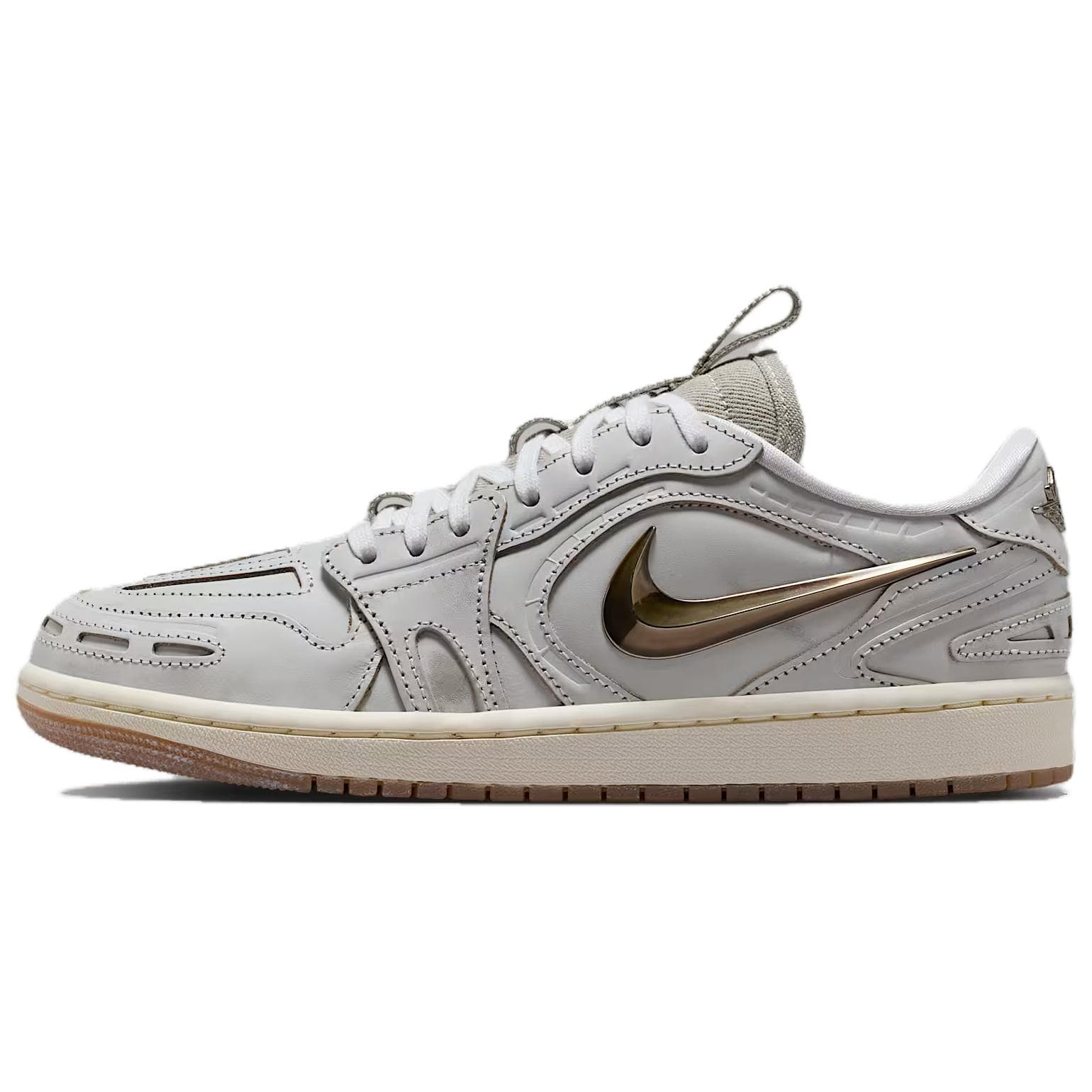 Ретро баскетбольные кроссовки Jordan Air Jordan 1 Low Топ Винтажные Баскетбольные Кроссовки Женские Светло-Серые - изображение 1