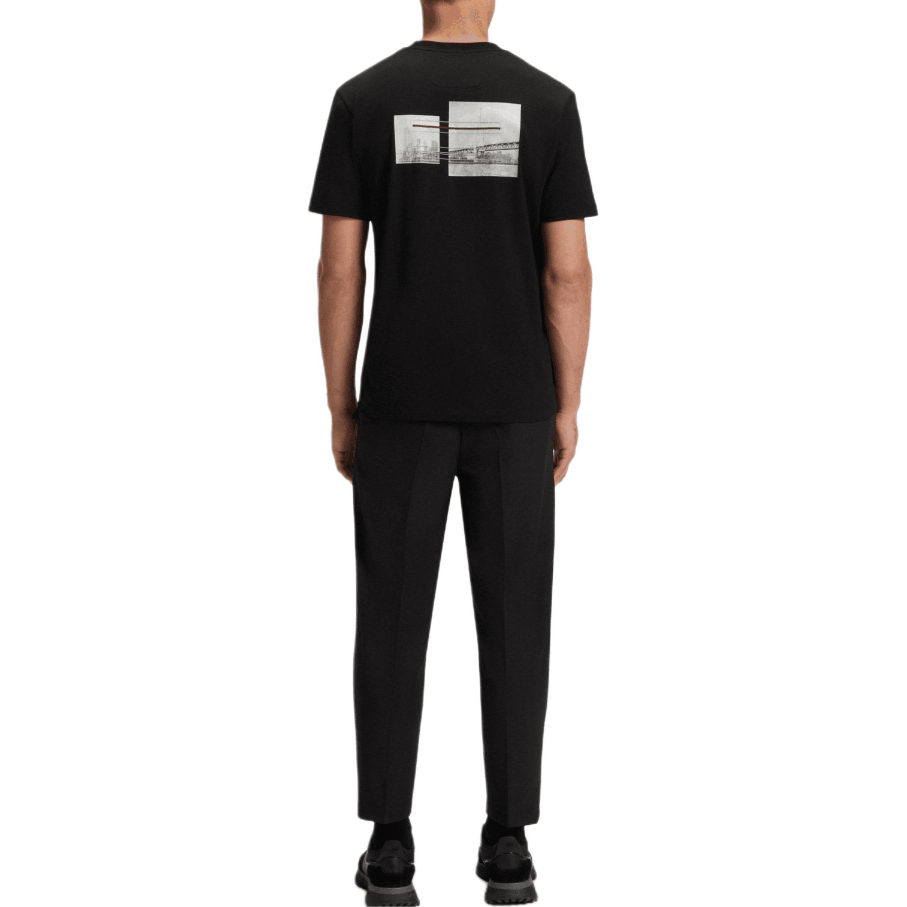 Футболка Hugo Boss Мужские Черные Рубашки - изображение 4