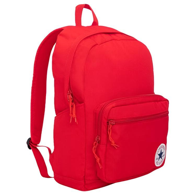 Рюкзак Converse 25L Большой объем с логотипом Полиэстер Рюкзак Унисекс Парный Ярко-красный - изображение 2