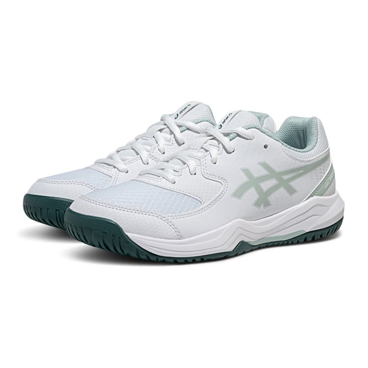 Asics Gel Dedicate 8 противоскользящие низкие детские кроссовки для тренировок белые и зеленые детские - изображение 3