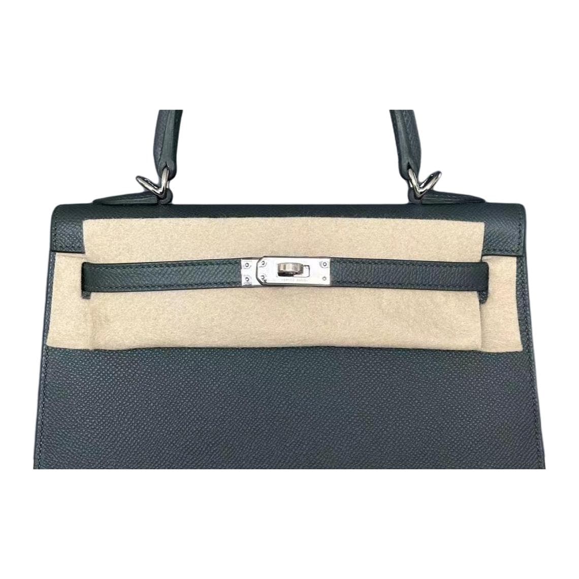 Сумка HERMES Kelly 25 Epsom 25 Q0 Vert Mangrove - изображение 2