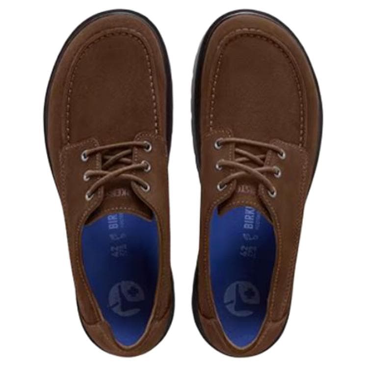 Birkenstock Highwood Moc Повседневные кожаные туфли Унисекс Кофе Обычный (стандартный) Свободный покрой - изображение 5