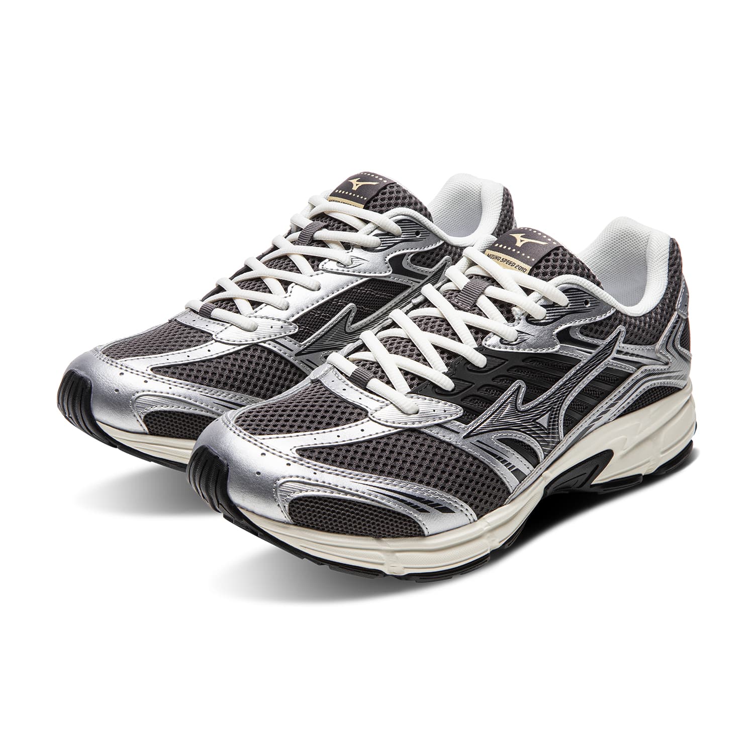 Кроссовки для бега Mizuno Speed противоскользящие устойчивые к истиранию дышащие низкие повседневные беговые кроссовки унисекс серебристые - изображение 3