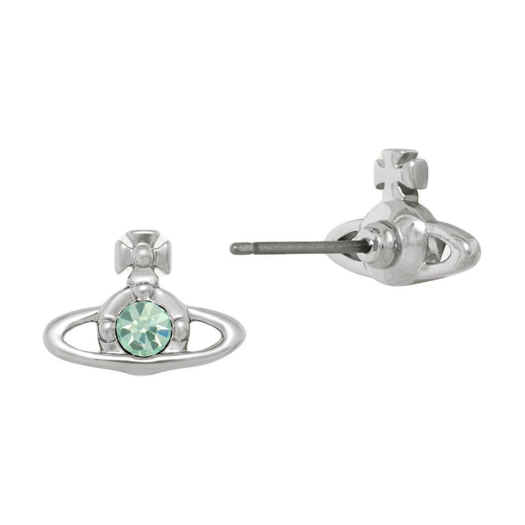 Серьги Серьги-гвоздики Vivienne Westwood Женские Светло-зеленый цвет травы Серебряный - изображение 2