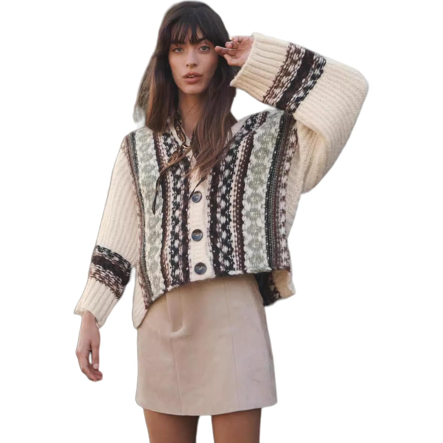 Кофта ZARA Jacquard Knit Sweater - изображение 4