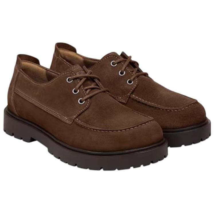 Birkenstock Highwood Moc Повседневные кожаные туфли Унисекс Кофе Узкая версия - изображение 4