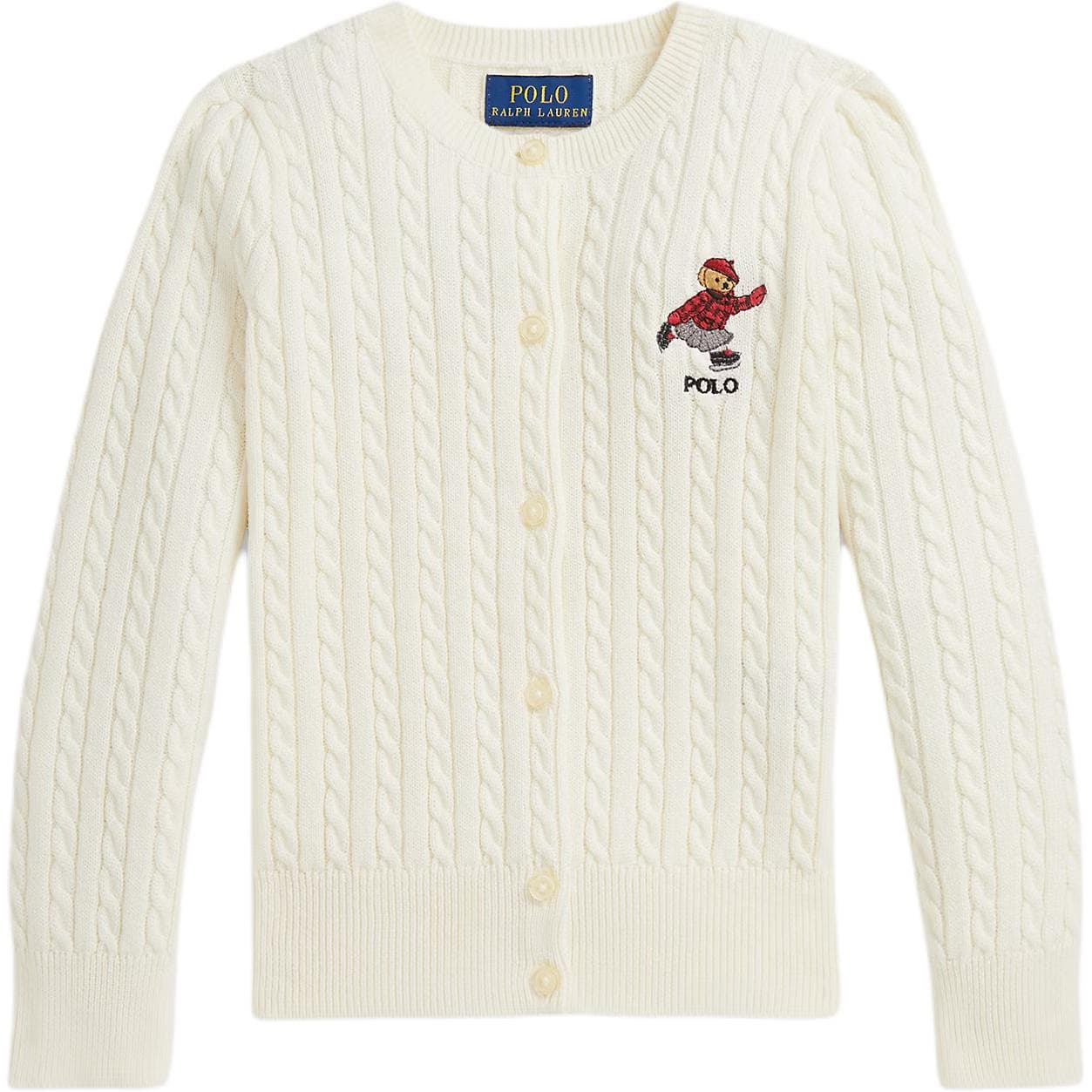 Polo Ralph Lauren Трикотаж Polo Bear Стандартный размер Кремово-белый Детский Возраст 3-7 лет - изображение 1