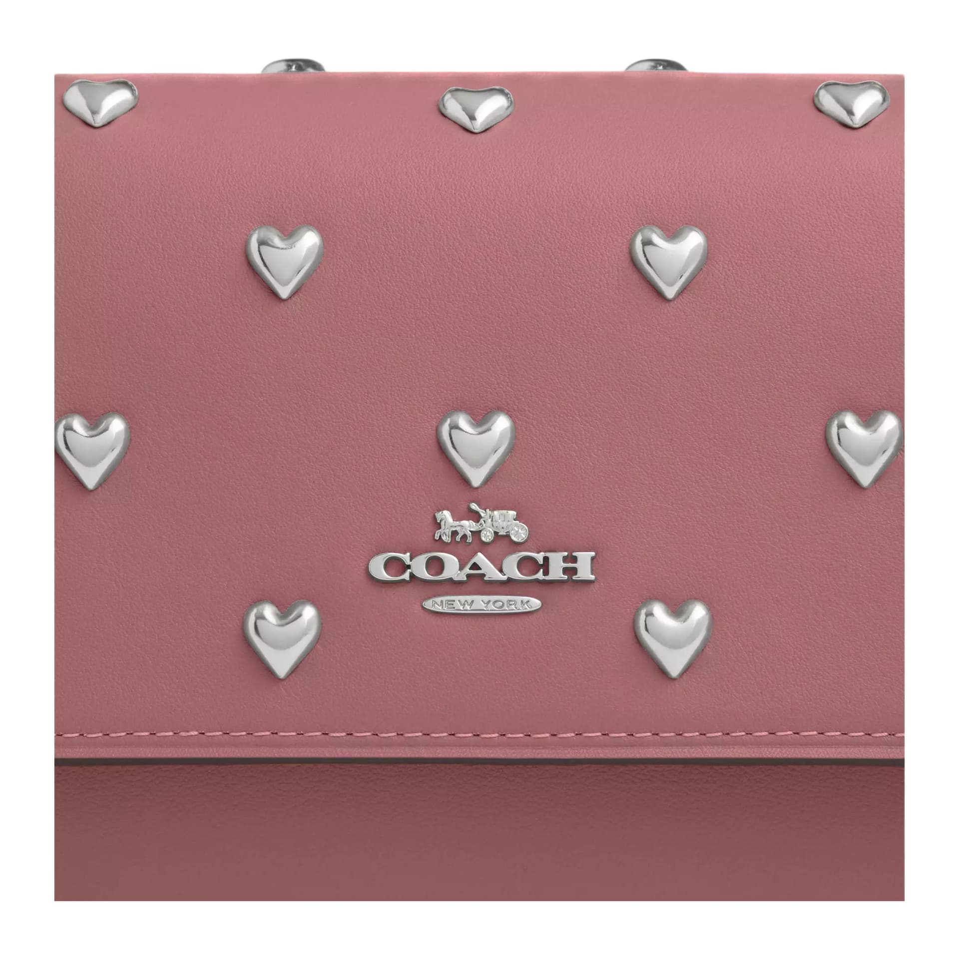 Сумка через плечо COACH Klare Гладкая кожа Сумка через плечо Мини-версия Женская Розовый цвет пиона - изображение 6