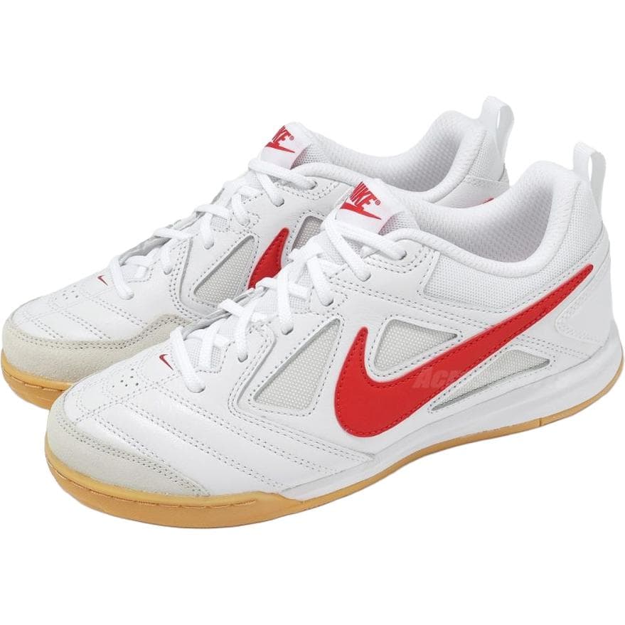 Бутсы Детская футбольная обувь Nike Slip-Resistant Low Top Белая и Красная - изображение 5