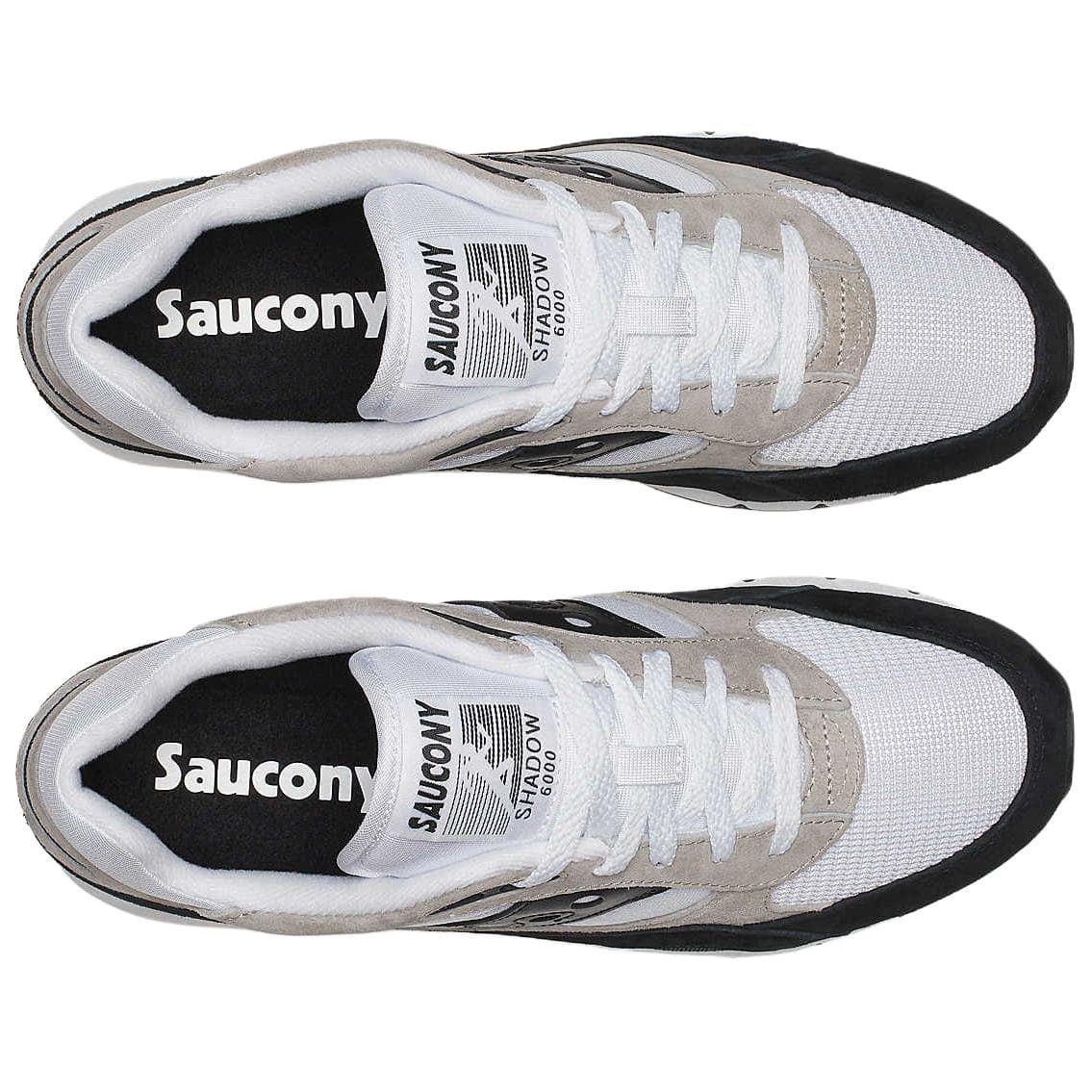 Кроссовки для бега Saucony Shadow 6000 Поддержка Баланс Поддержка Баланс Беговые кроссовки Унисекс Белый Серый Черный - изображение 4