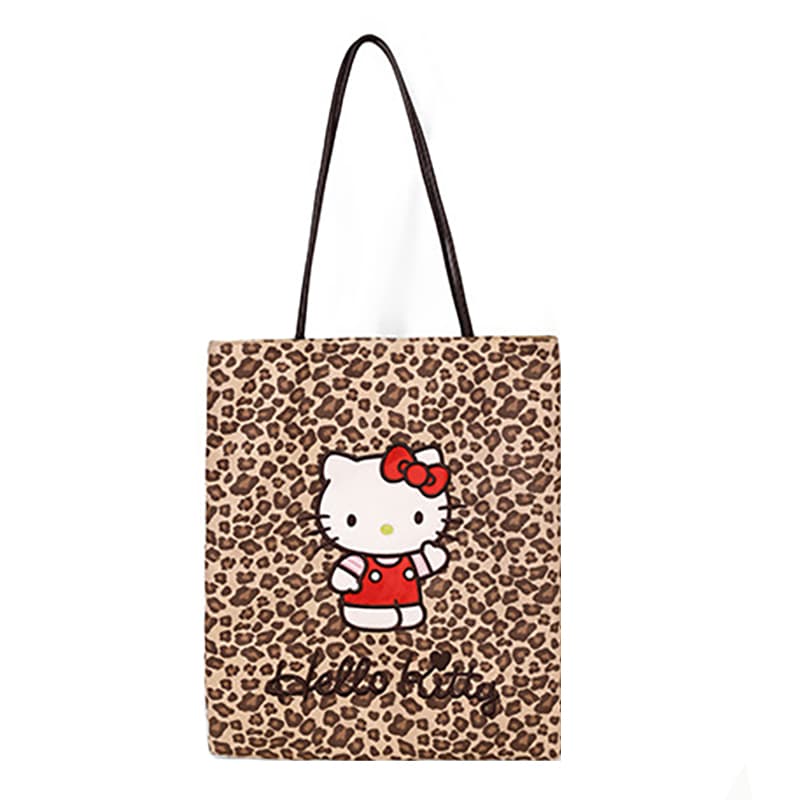 Мини-сумка Санрио Hello Kitty Полиэстеровая Сумка через плечо Стандартная Женская Кофейного цвета - изображение 1