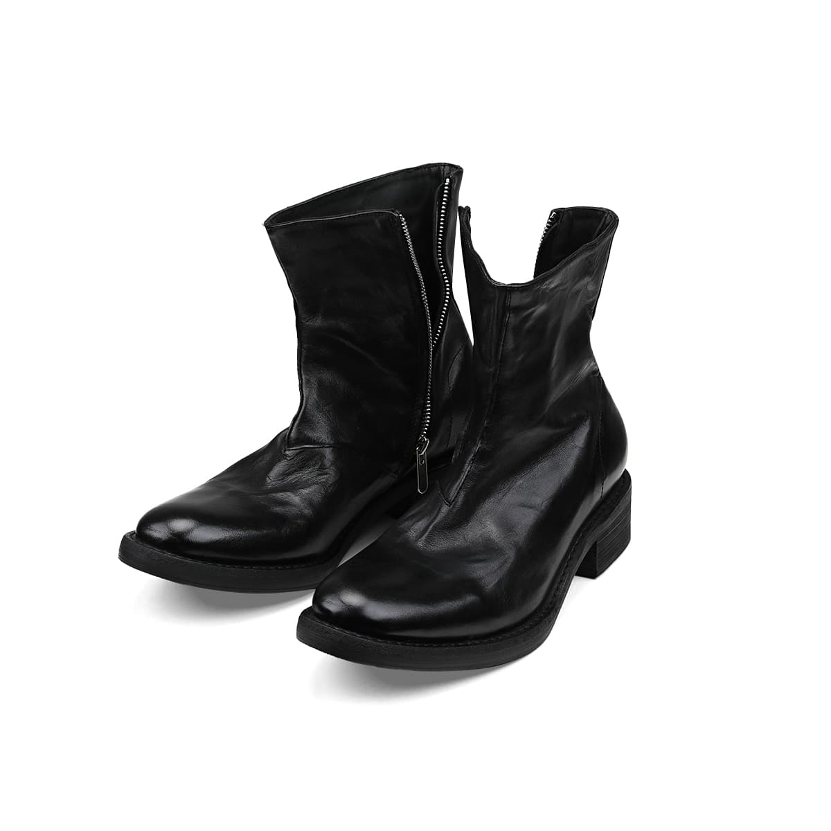 Ботинки челси HANQIAORIJI Black Blood Collection Лошадиная кожа Короткий Челси Унисекс - изображение 2