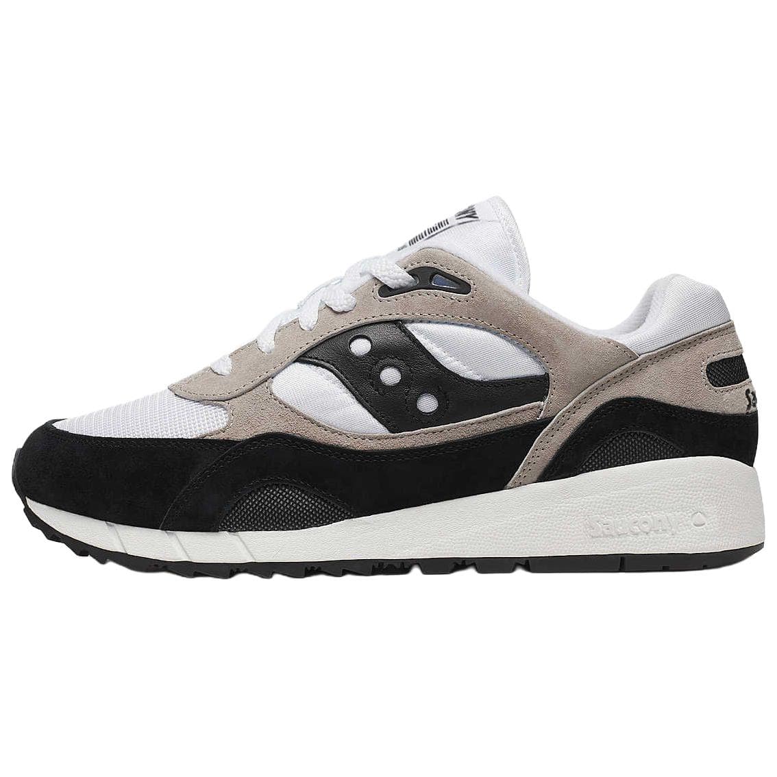 Кроссовки для бега Saucony Shadow 6000 Поддержка Баланс Поддержка Баланс Беговые кроссовки Унисекс Белый Серый Черный - изображение 1