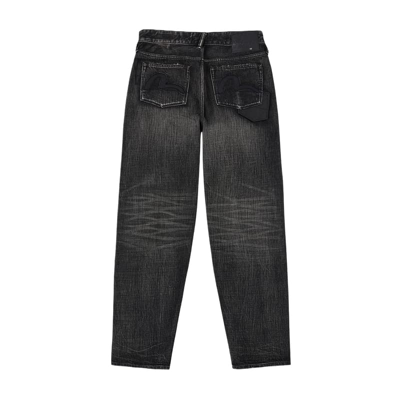 Штаны EVISU Denim Черные Мужские Джинсы - изображение 2