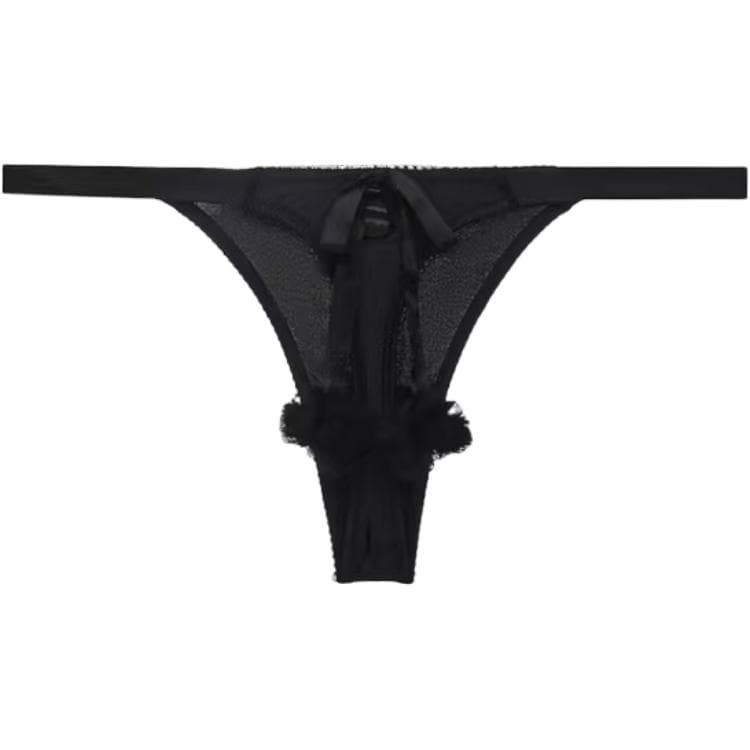 Трусы Victoria's Secret Victoria's Secret Fashion Show Collection 1 пара (черная) Женские Стринги - изображение 2