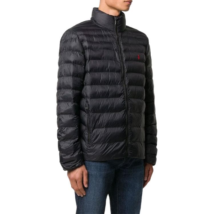 Зимняя куртка пуховик Polo Ralph Lauren Мужская хлопковая куртка пуховая черная - изображение 5