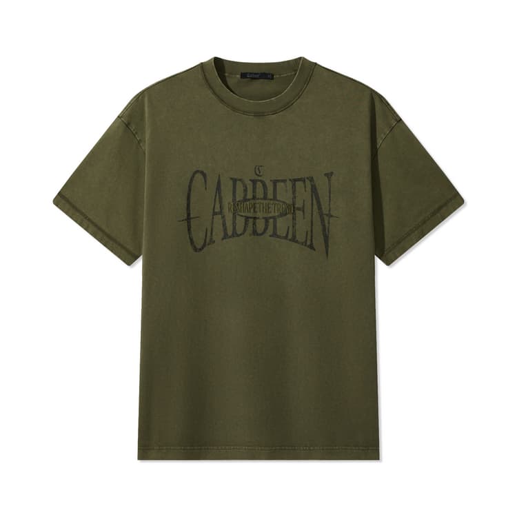 Футболка Cabbeen Травяной Зеленый (Повседневный Универсальный) Мужские Футболки - изображение 1