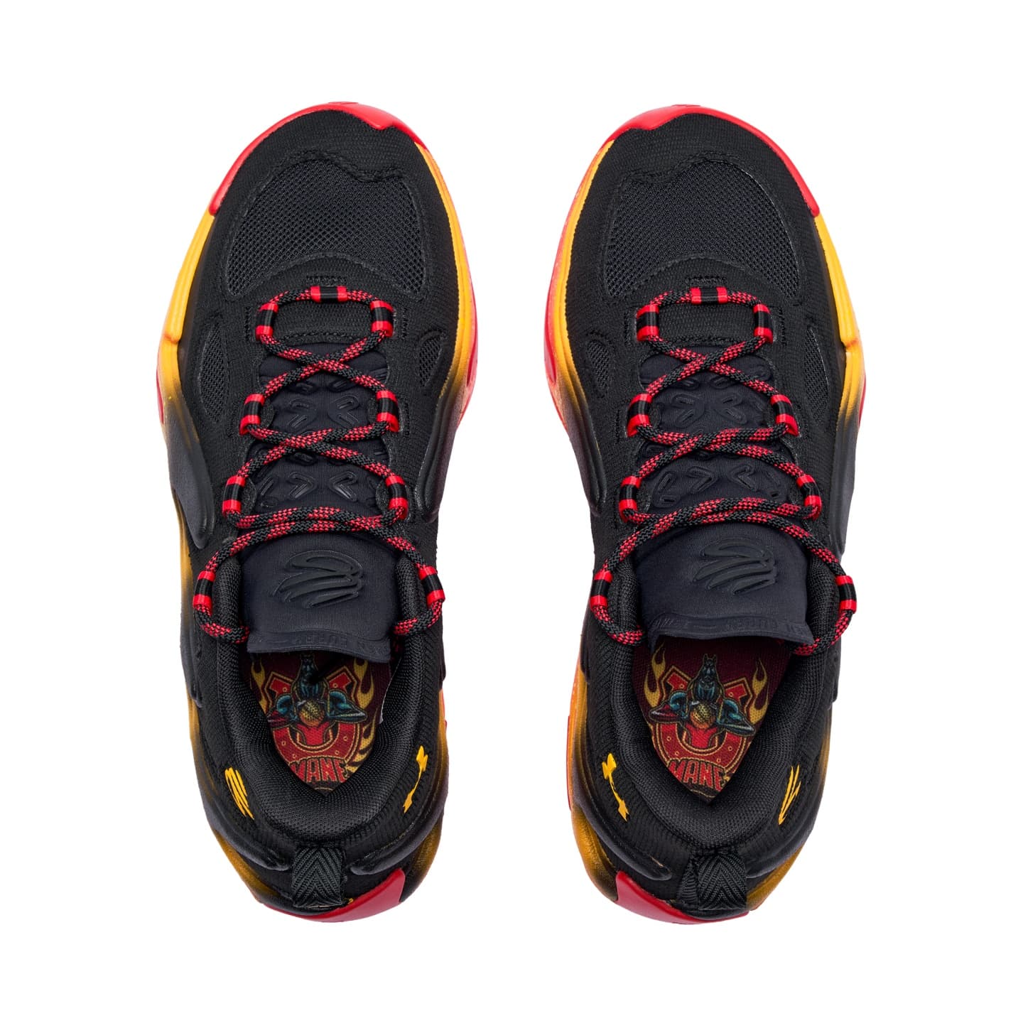 Кроссовки для баскетбола Under Armour Curry 13 Low Баскетбольные кроссовки Унисекс Черный Оранжевый - изображение 4