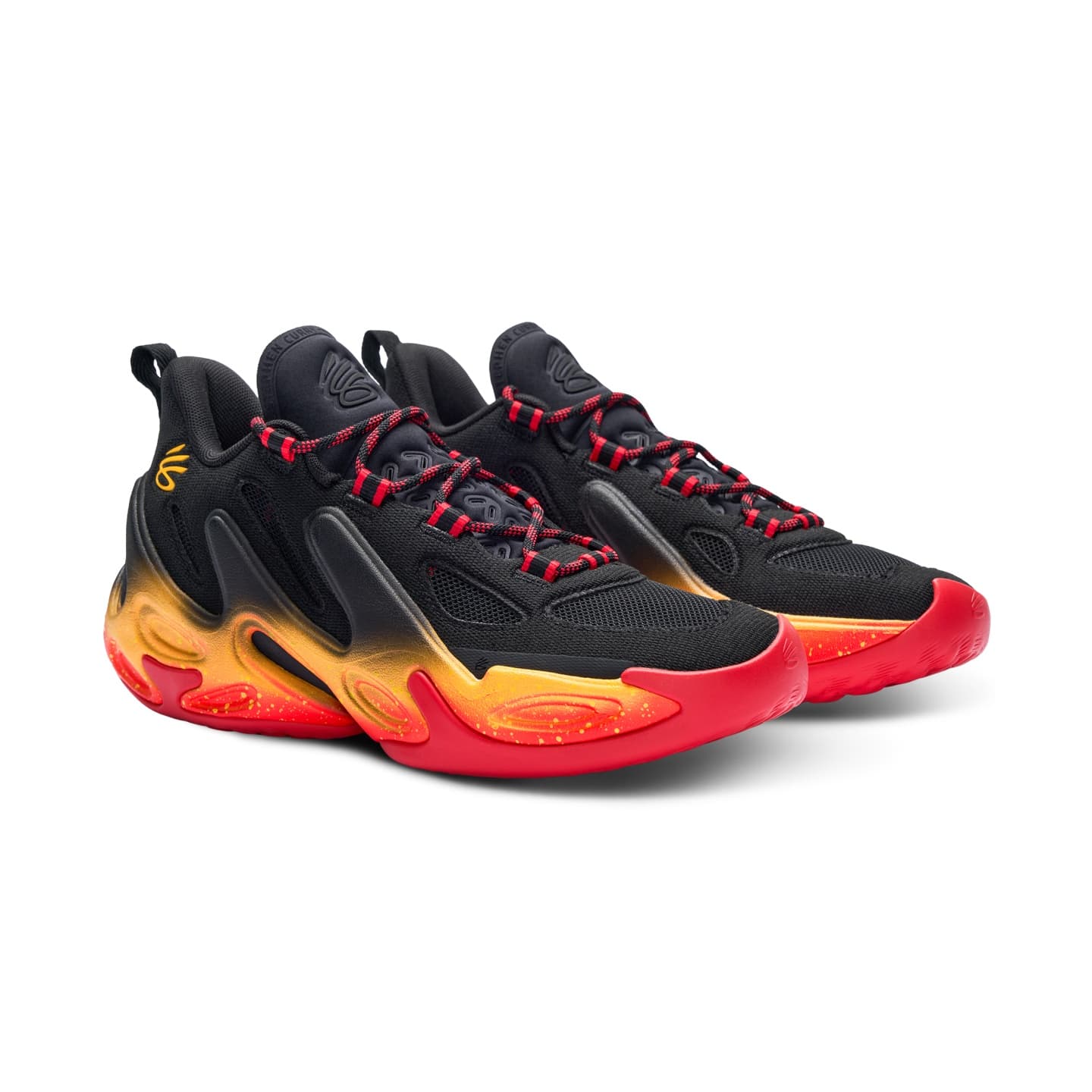 Кроссовки для баскетбола Under Armour Curry 13 Low Баскетбольные кроссовки Унисекс Черный Оранжевый - изображение 3