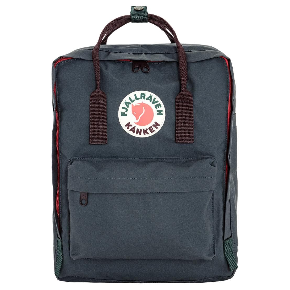 Fjallraven Kanken 16L Туристические сумки Винил Графитовый Черный и Черный Ягодный Унисекс - изображение 1