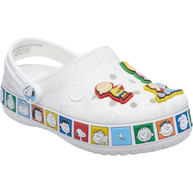 Crocs X PEANUTS Crocband Сабо из резины детские белые - изображение 3