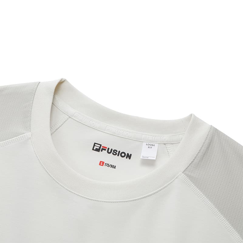 Футболка FILA FUSION URBAN TECH T Рубашка Мужская Кокосовый сок Белый хаки - изображение 3