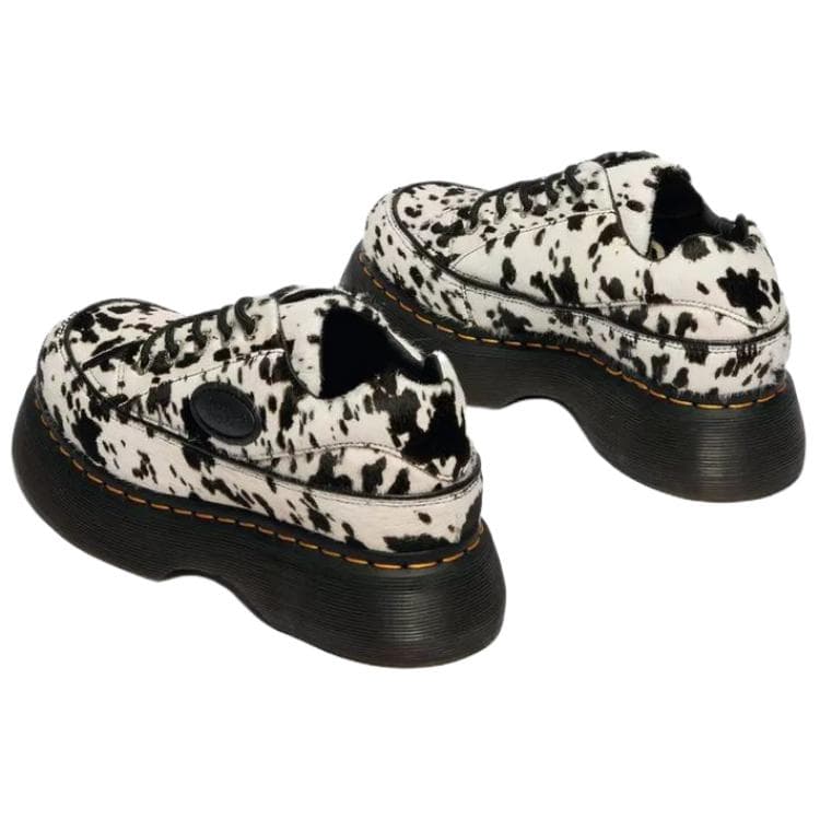 Dr.Martens Buzz Кожа Повседневные кожаные туфли Женские Черный Белый - изображение 4