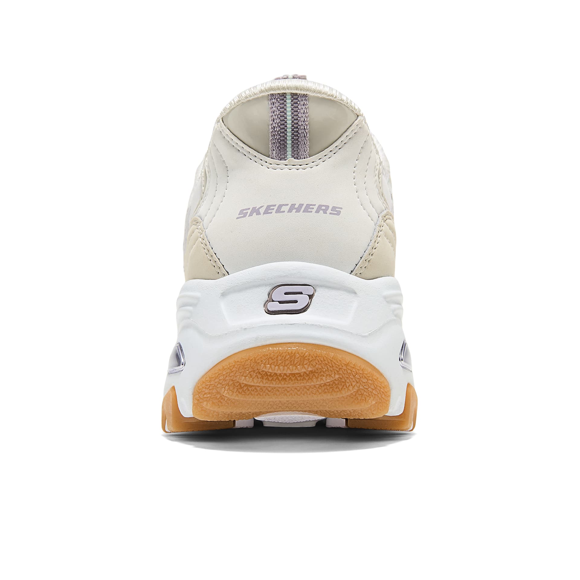Кроссовки Skechers D'Lites Дышащий Лоу-топы Массивные кроссовки Women's White Серо-фиолетовый - изображение 4