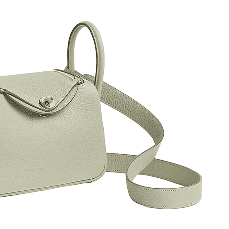 Сумка через плечо HERMES Lindy Mini 19 Taurillon Clemence 0W Gris Neve - изображение 4