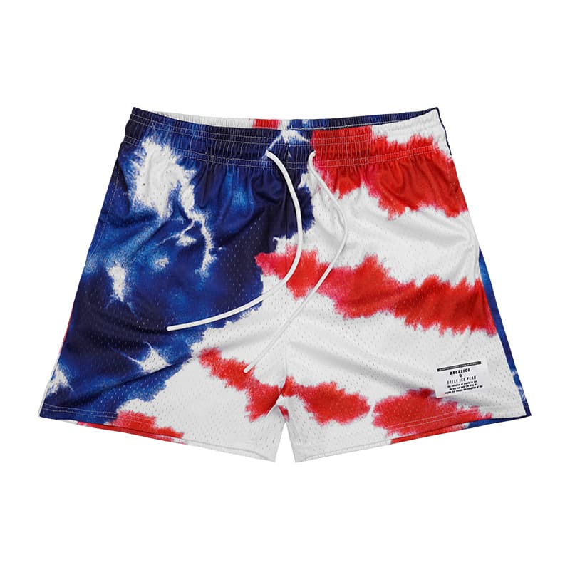 Тренировочные штаны BKCXZICE Red Blue Color Scheme Unisex Спортивные шорты - изображение 1