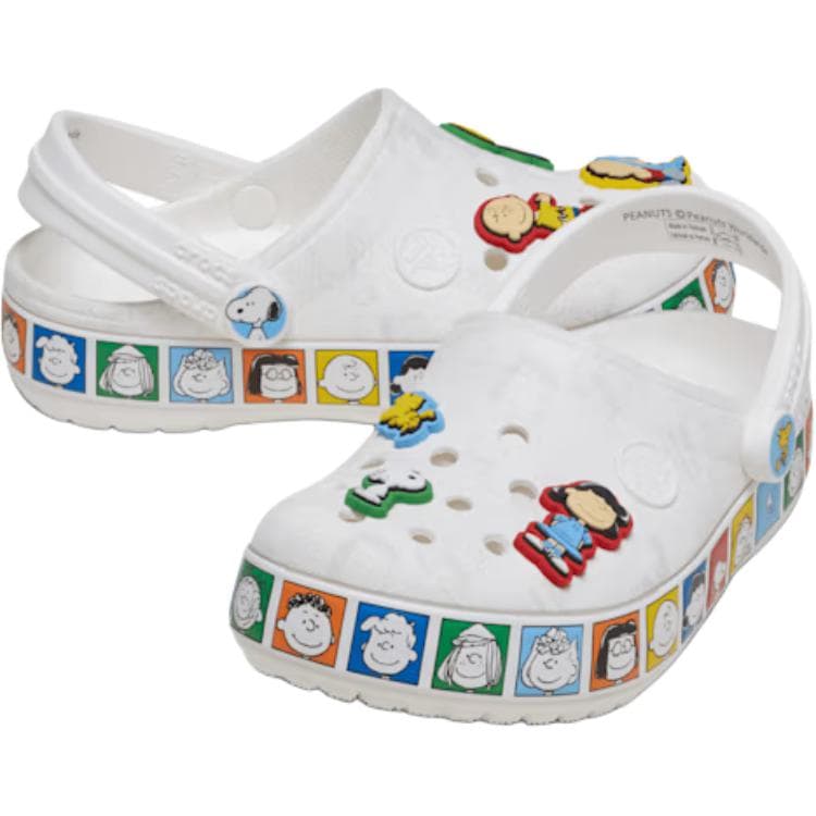 Crocs X PEANUTS Crocband Сабо из резины детские белые - изображение 4