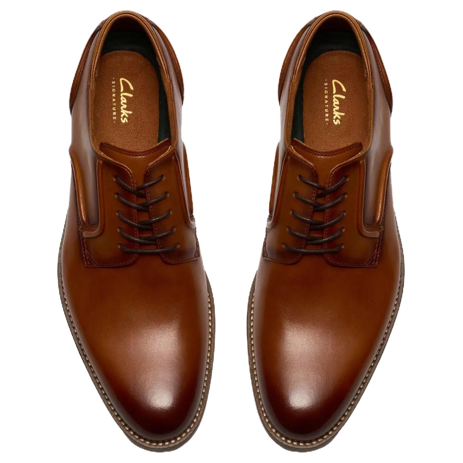 Clarks Технология Remi Кружево Кожа Мужские Туфли Коричневые - изображение 3