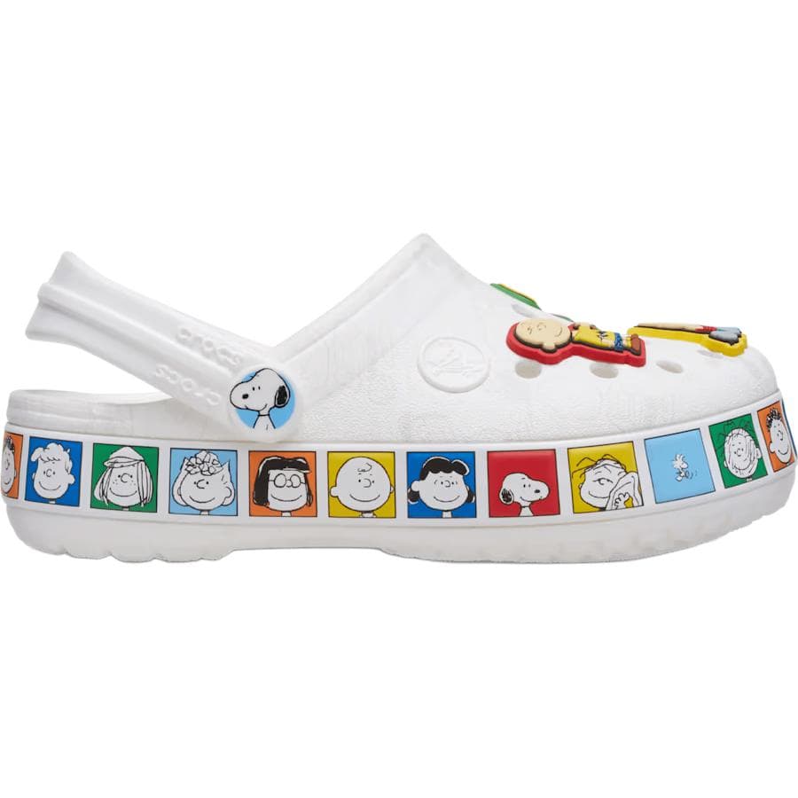 Crocs X PEANUTS Crocband Сабо из резины детские белые - изображение 2