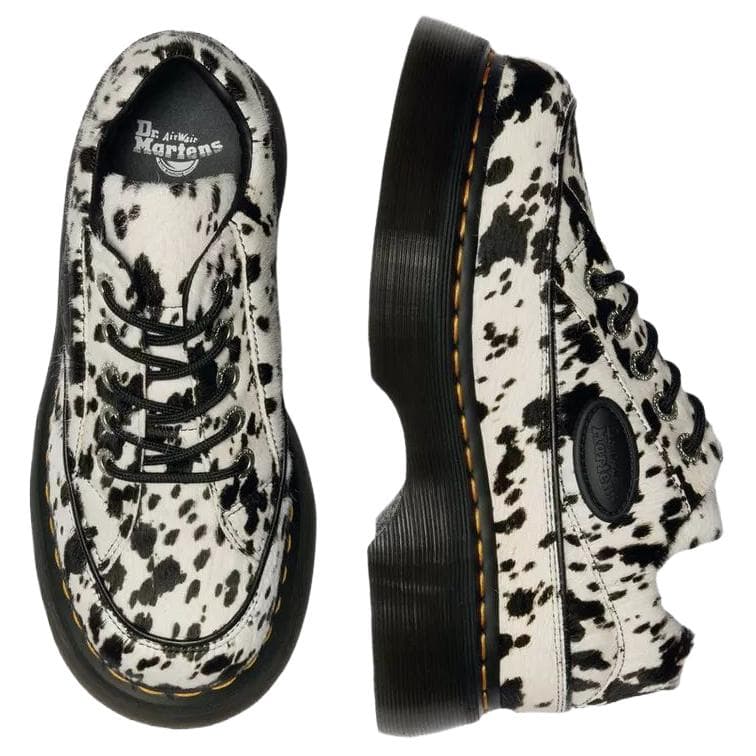 Dr.Martens Buzz Кожа Повседневные кожаные туфли Женские Черный Белый - изображение 5