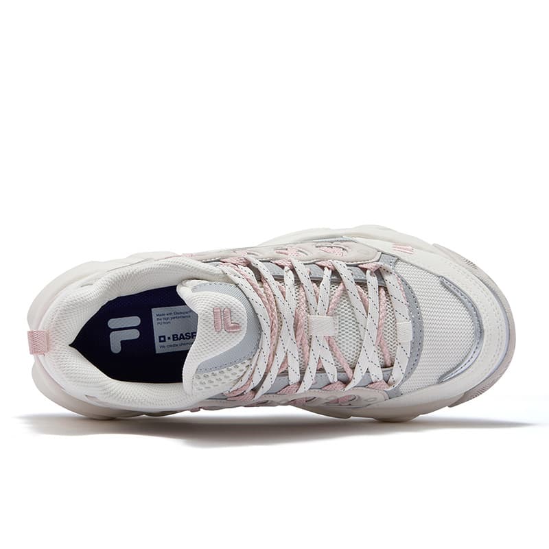 Кроссовки FILA FUSION WATERBEAR Bear Paw Shoes визуально увеличивает рост Низкие массивные кроссовки Женские Белый Серый - изображение 6